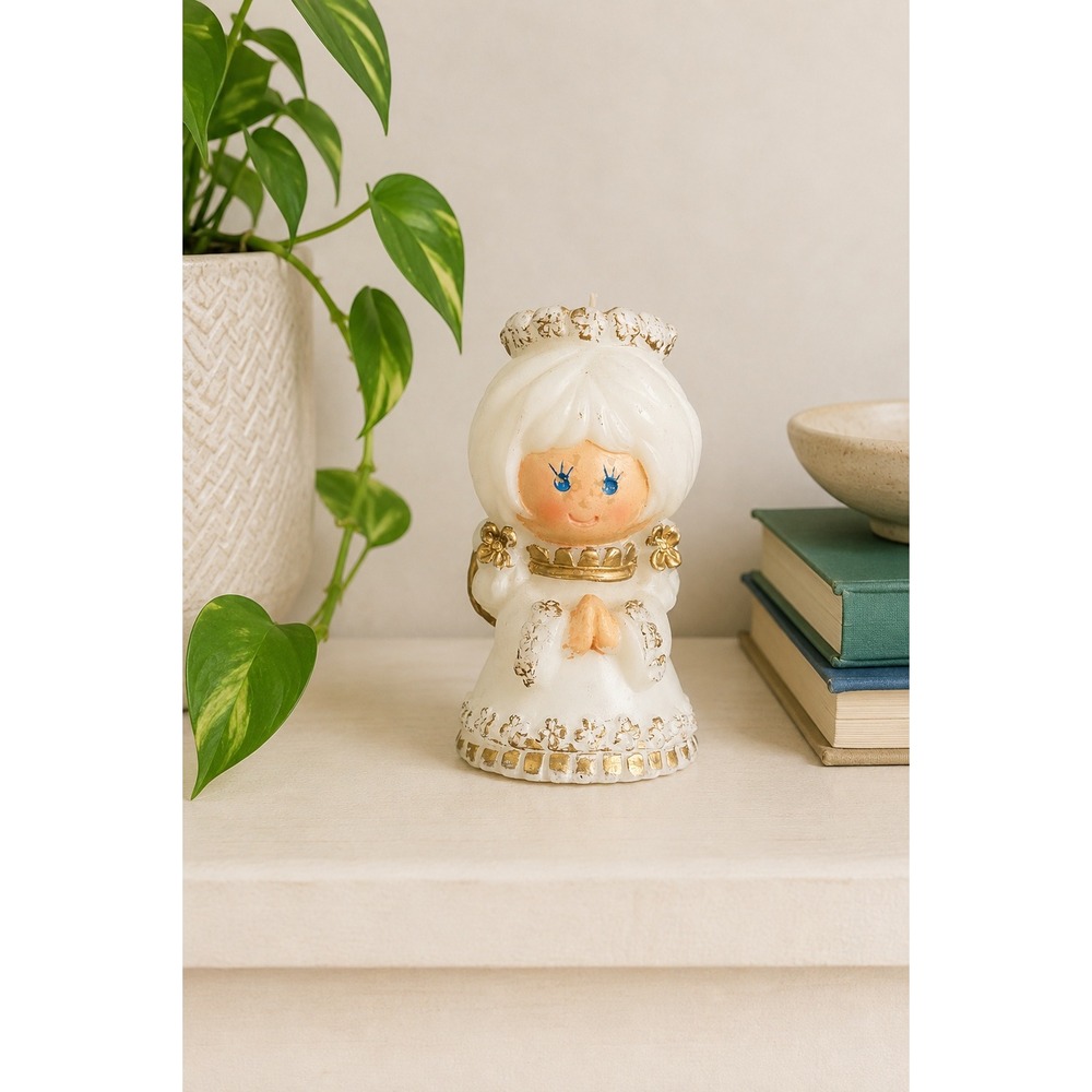 Vintage 1970s Hallmark Christmas Angel Candle Japan Holiday Decor Collectible